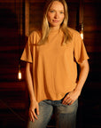 "On The Farm" Raw Hem Tee