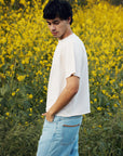"On The Farm" Raw Hem Tee
