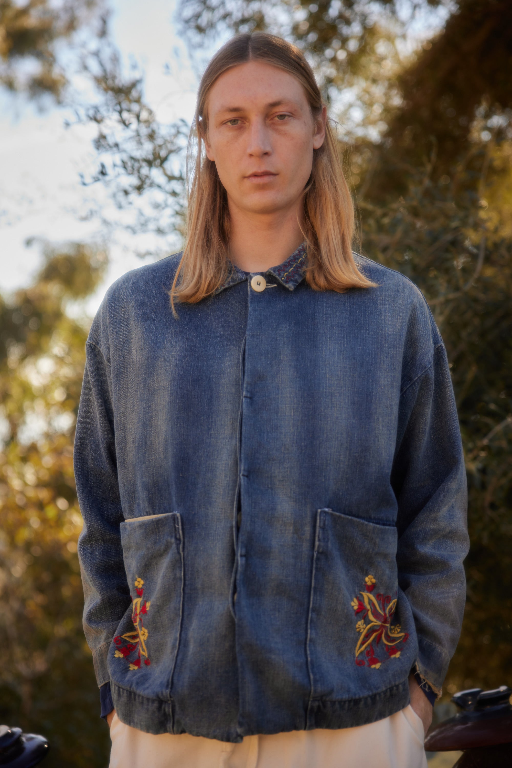 Butterfly Hemp Denim Jacket