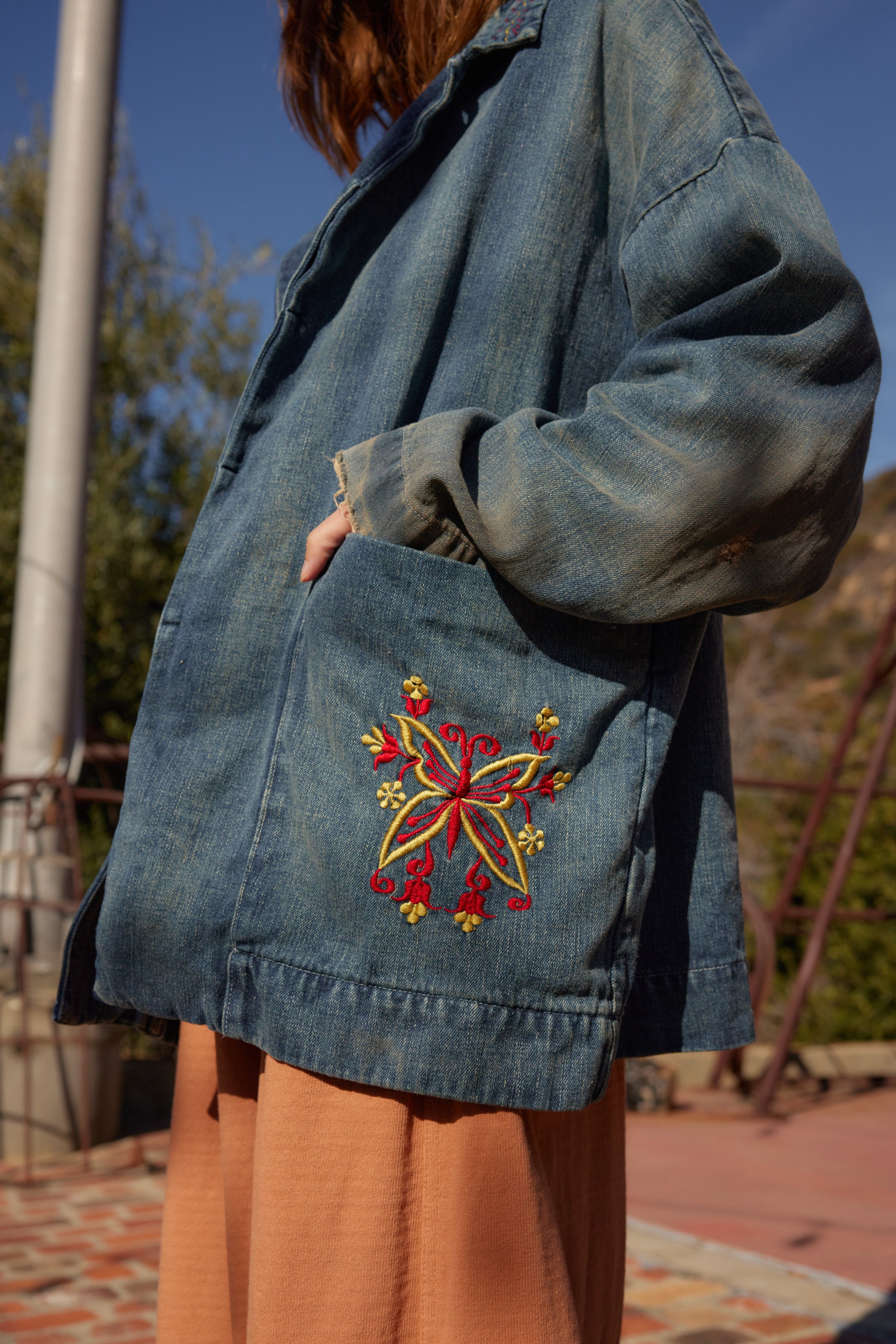 Butterfly Hemp Denim Jacket